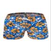Letuwj Mens Quick-Drying Swimwear Printed Tropical Style Beach Shorts Blue+Gelb Small view 1
