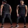 NELEUS 3 Pack Workout Athletic Gym Muscle Tank Top with Hoods,5036,Black,Grey,White,US XL,EU 2XL view 3