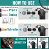 VeloChampion Mini Bike Pump with Frame Mount | Portable Compact Alloy Bicycle Pump with Frame Mount | Presta, Schrader & Dunlop Valves | for Road, Mountain, E-Bike (Alloy 7 Pump + Patches 6pk) view 4
