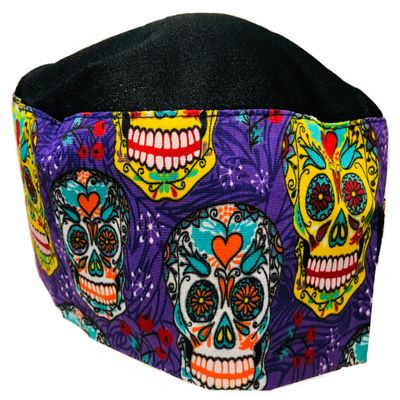 CHEFSKIN Cool MAX Beanie Mesh Top Baker Cook Chef Hat Ultra Light and Cool Also Good for Surgeons DRS MDS (Smiling Skulls)
