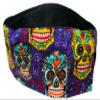 CHEFSKIN Cool MAX Beanie Mesh Top Baker Cook Chef Hat Ultra Light and Cool Also Good for Surgeons DRS MDS (Smiling Skulls) view 1