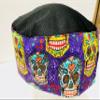 CHEFSKIN Cool MAX Beanie Mesh Top Baker Cook Chef Hat Ultra Light and Cool Also Good for Surgeons DRS MDS (Smiling Skulls) view 2