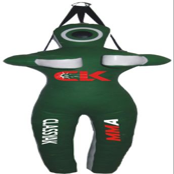 Classyak MMA Martial Arts Grappling Dummy Jiu Jitsu Punching Bag Green with Hanging Strap - 59 inches