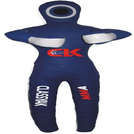 Classyak MMA Martial Arts Grappling Dummy Jiu Jitsu Standing Position Punching Bag Blue - 70 inches