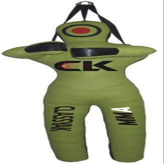 Classyak MMA Martial Arts Grappling Dummy Jiu Jitsu Punching Bag Green with Hanging Strap - 48 inches
