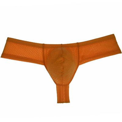 JAXFSTK Men's Breath Hole Thong Boxer Bulge Pouch Bikini G-String Underwear T-Back Male Micro T-Back Guys Thongs Yellow M
