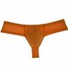 JAXFSTK Men's Breath Hole Thong Boxer Bulge Pouch Bikini G-String Underwear T-Back Male Micro T-Back Guys Thongs Yellow M view 1