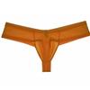 JAXFSTK Men's Breath Hole Thong Boxer Bulge Pouch Bikini G-String Underwear T-Back Male Micro T-Back Guys Thongs Yellow M view 3
