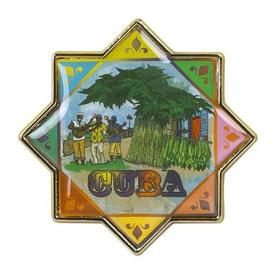 Collectible Novelty Pin for Backpack, Scarf - Made From Jeweler Class Metal - Spartan and the Green Egg Explorer Pin Series - Cuba (46)