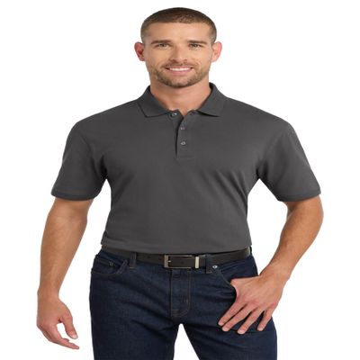 Port Authority Tall EZCotton Polo Shirt, Sterling Grey, X-Large Tall