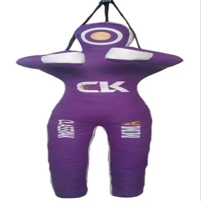 Classyak MMA Martial Arts Grappling Dummy Jiu Jitsu Punching Bag Purple with Hanging Strap - 48 inches