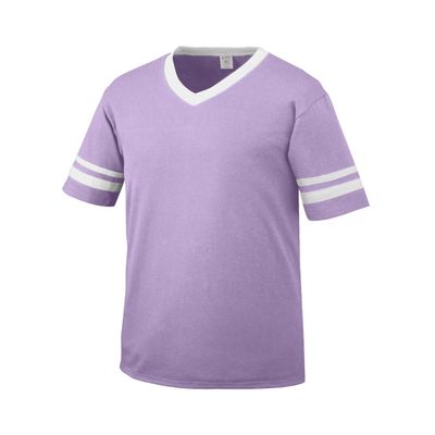 Augusta Sportswear Youth Sleeve Stripe Jersey, Light Lavender/White, S