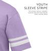 Augusta Sportswear Youth Sleeve Stripe Jersey, Light Lavender/White, S view 4