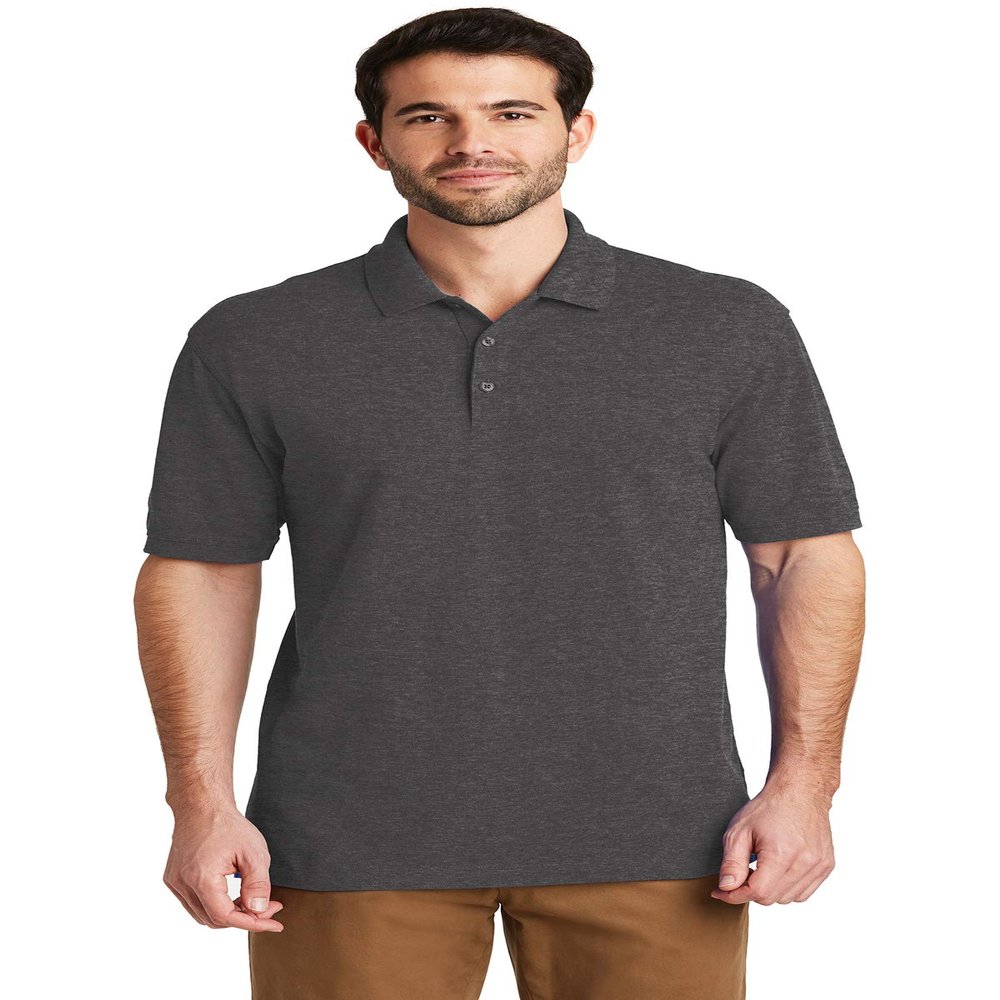 Port Authority EZCotton Polo Shirt Charcoal Heather