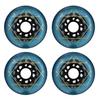 SzBlaZe Roller Skate Wheels, 88A Hardness, Wear-Resisting, Good Grip, PU, Blue, Unisex, 72mm, 76mm, 80mm, 4 Pack view 1