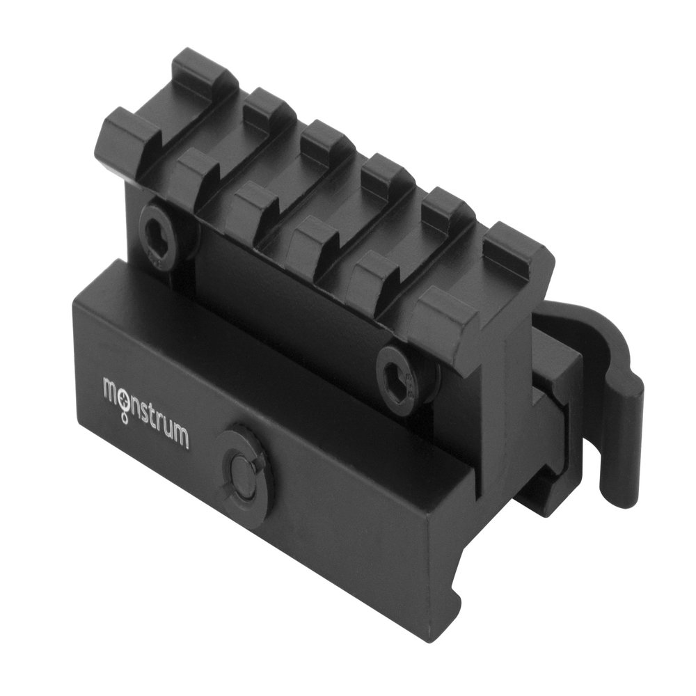 Monstrum Lockdown Series Adjustable Height Picatinny Riser Mount with Quick Release | 2.5 inch