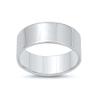 Cigar Wedding 8mm Wide Flat Men's Ring New .925 Sterling Silver Band Size 9 view 1