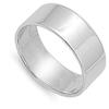 Cigar Wedding 8mm Wide Flat Men's Ring New .925 Sterling Silver Band Size 9 view 2
