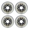 SzBlaZe 88A PU Wear Resist Sliding FSK Inline Roller Skate Replacement Wheels Without Bearings (Pack of 4) 72mm 76mm 80mm for Inline Skate Wave Board Caster Board Street Surf(White, 72mm) view 1