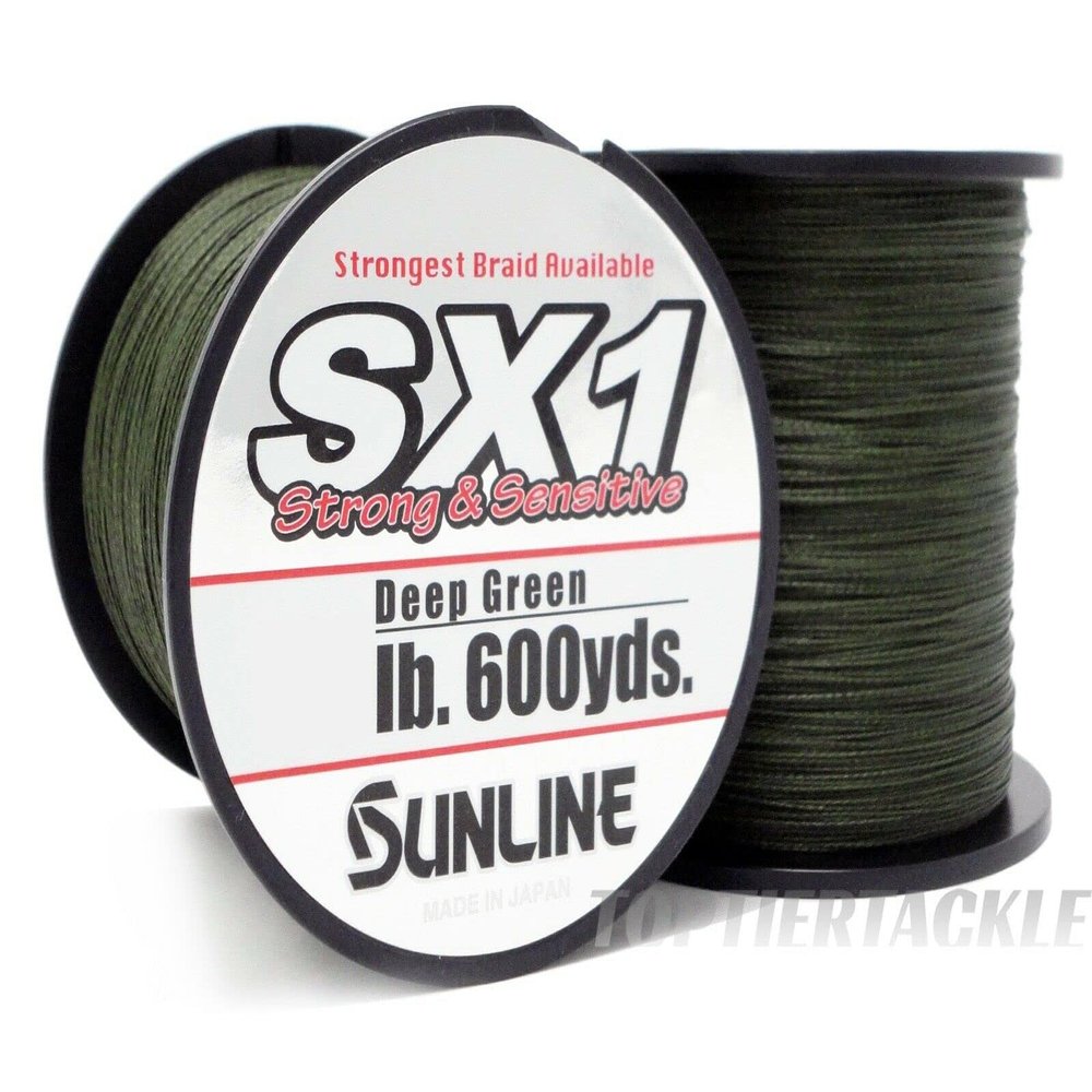 Sunline 63042090 SX1 Deep Green 40 lb Fishing Line, Deep Green, 600 yd