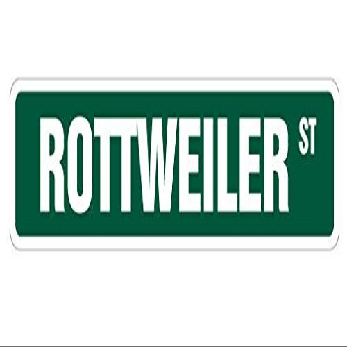 1080 Graphics Rottweiler Street Sign Sticker Decal Dog Lover Great Gift Pet Owner Lover Breeder Veterinarian Sticker 2"x8.2"