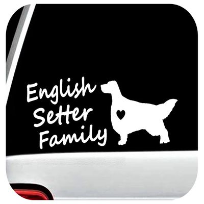 E1063 English Setter Family Dog Decal Sticker
