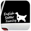 E1063 English Setter Family Dog Decal Sticker view 1