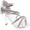 Forever Glamour-28 Kids Rhinestone Flower Sparkling Bling Heel Designed Dress Sandals,White/White,3 view 1