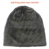HINDAWI Winter Beanie for Girls Boys Kids (5-14 Years) Warm Snow Knit Hats Windproof Slouchy Skull Cap Grey view 3
