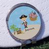 YouCustomizeIt Personalized Pirate Scene Golf Ball Marker - Hat Clip - Silver view 3