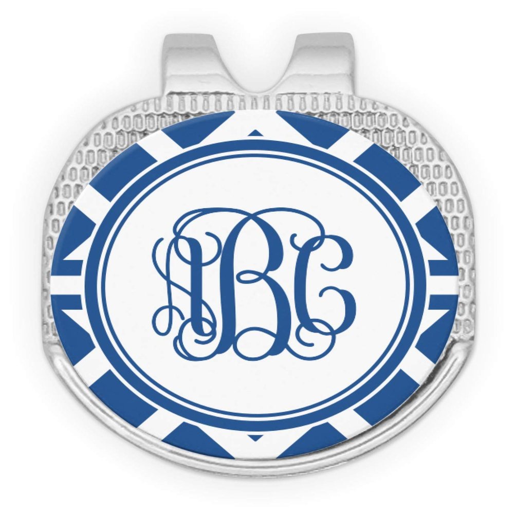 YouCustomizeIt Personalized Diamond Golf Ball Marker - Hat Clip - Silver