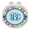 YouCustomizeIt Personalized Retro Circles Golf Ball Marker - Hat Clip - Silver view 1
