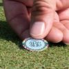 YouCustomizeIt Personalized Retro Circles Golf Ball Marker - Hat Clip - Silver view 4
