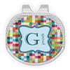 YouCustomizeIt Personalized Retro Pixel Squares Golf Ball Marker - Hat Clip - Silver view 1