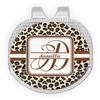 RNK Shops Personalized Leopard Print Golf Ball Marker - Hat Clip - Silver view 1