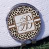 RNK Shops Personalized Leopard Print Golf Ball Marker - Hat Clip - Silver view 3