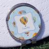 YouCustomizeIt Personalized Watercolor Hot Air Balloons Golf Ball Marker - Hat Clip - Silver view 3