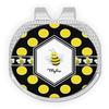 YouCustomizeIt Personalized Bee & Polka Dots Golf Ball Marker - Hat Clip - Silver view 1