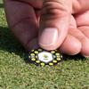 YouCustomizeIt Personalized Bee & Polka Dots Golf Ball Marker - Hat Clip - Silver view 4