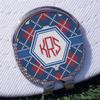 YouCustomizeIt Personalized Knitted Argyle & Skulls Golf Ball Marker - Hat Clip - Silver view 3