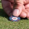YouCustomizeIt Personalized Knitted Argyle & Skulls Golf Ball Marker - Hat Clip - Silver view 4