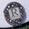 YouCustomizeIt Personalized Gray Dots Golf Ball Marker - Hat Clip - Silver view 3