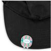 YouCustomizeIt Personalized Grosgrain Stripe Golf Ball Marker - Hat Clip - Silver view 2