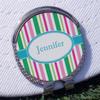 YouCustomizeIt Personalized Grosgrain Stripe Golf Ball Marker - Hat Clip - Silver view 3