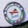 YouCustomizeIt Personalized Transportation & Stripes Golf Ball Marker - Hat Clip - Silver view 3