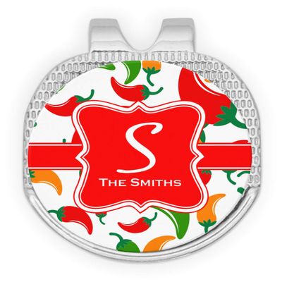 YouCustomizeIt Personalized Colored Peppers Golf Ball Marker - Hat Clip - Silver
