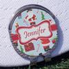 YouCustomizeIt Personalized Santa and Presents Golf Ball Marker - Hat Clip - Silver view 3