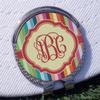 YouCustomizeIt Personalized Retro Vertical Stripes Golf Ball Marker - Hat Clip - Silver view 3