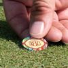 YouCustomizeIt Personalized Retro Vertical Stripes Golf Ball Marker - Hat Clip - Silver view 4