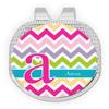 YouCustomizeIt Personalized Colorful Chevron Golf Ball Marker - Hat Clip - Silver view 1